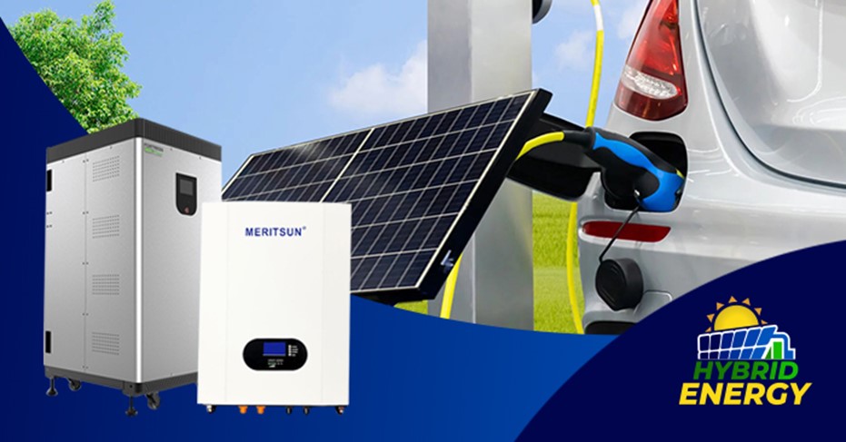 Enchufar su carro o vehículo eléctrico al cargador EV de su hogar con energía solar con su propio sistema fotovoltaico (placas solares con bacterias).