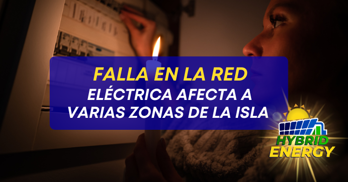 Falla en la red eléctrica afecta a varias zonas de la isla